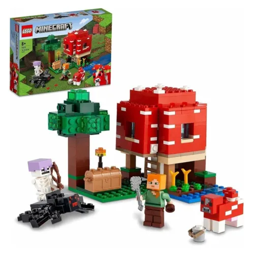 Lego Minecraft La Casa Champiñón con Figuras y Accesorios 21179