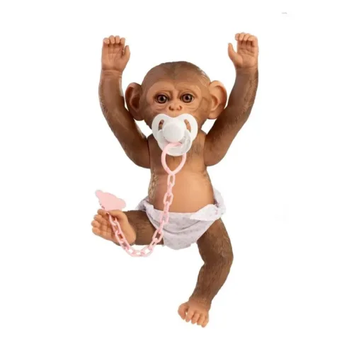 Mono reborn Zoo de Guca con braguita blanca y rosa 32 cm 992