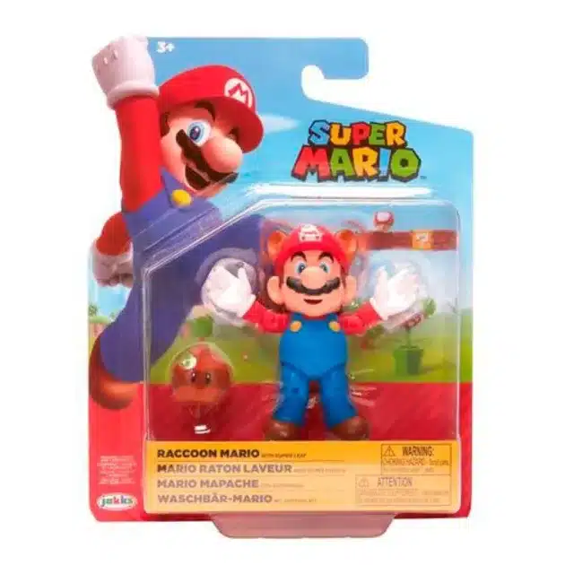Figura articulada Mario Mapacha 10cm Super Mario Bros 411774-MAMA JAKKS