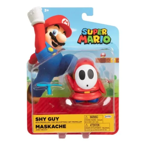 Figura articulada Shy Guy 10cm Super Mario Bros 411774-SHGU JAKKS