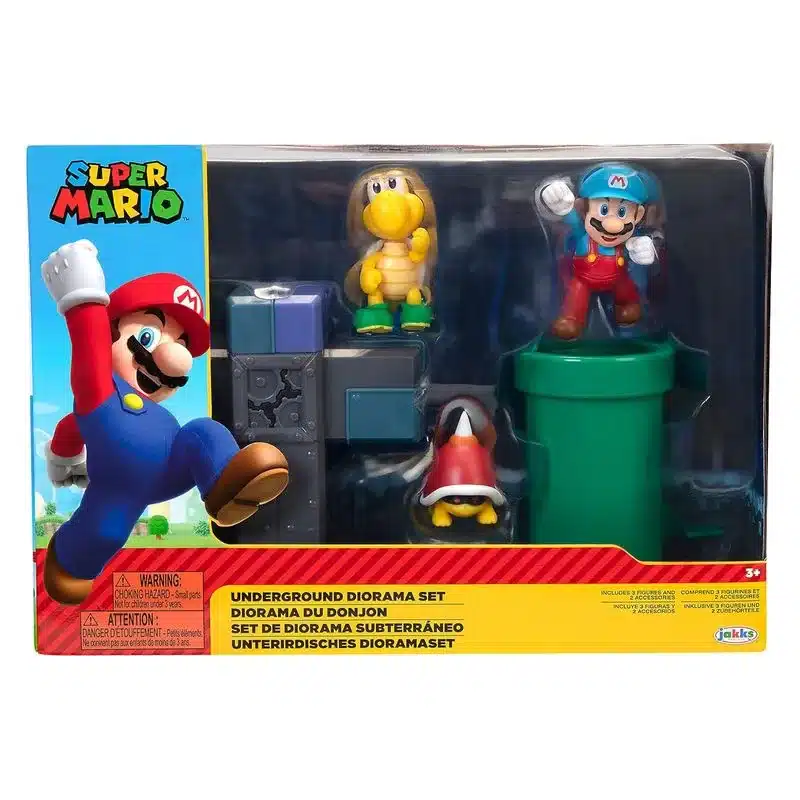 Playset Super Mario diorama subterráneo y accesorios 40426s409404 JAKKS
