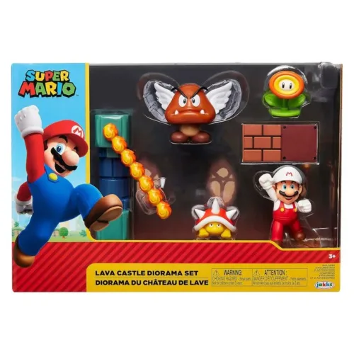 Playset Super Mario Bros castillo lava con personajes 40015s409404 JAKKS