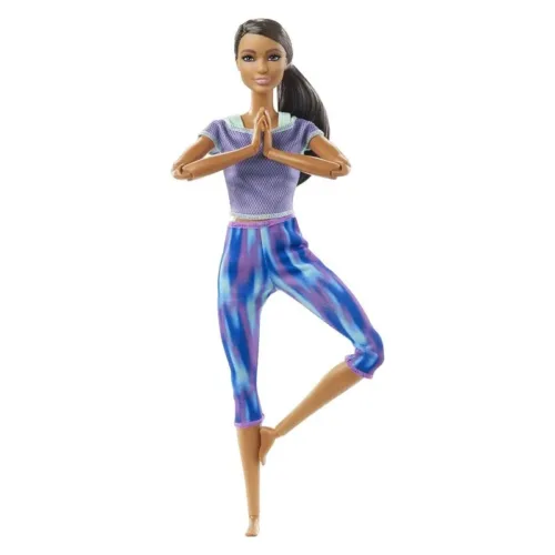 Muñeca Barbie morena movimientos sin límites con ropa deportiva Mattel GXF06