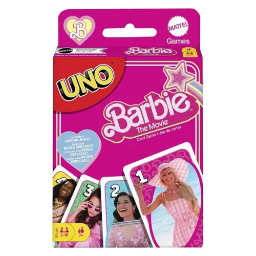 Juego de cartas UNO Barbie La Película con ilustraciones HPY59 MATTEL