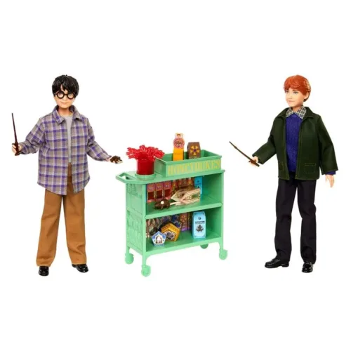 Set de muñecos de Harry Potter y Ron en el tren de Hogwarts HND79 MATTEL