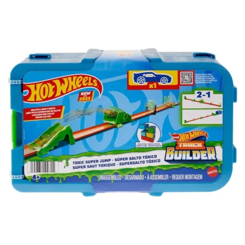Pista para coches Hot Wheels salto tóxico con un vehículo HKX47 MATTEL
