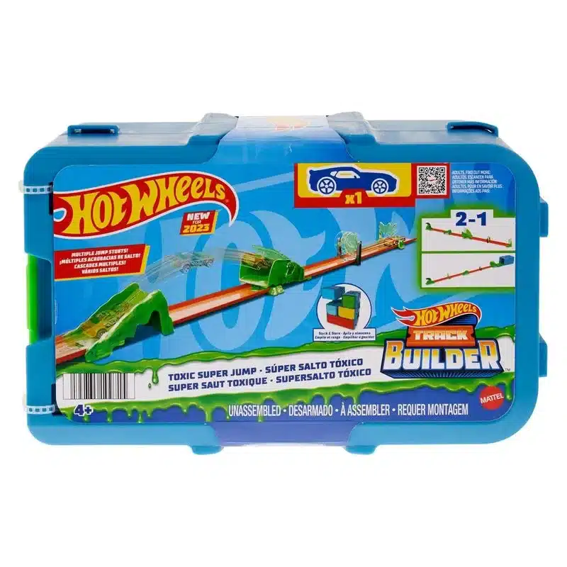 Pista para coches Hot Wheels salto tóxico con un vehículo HKX47 MATTEL