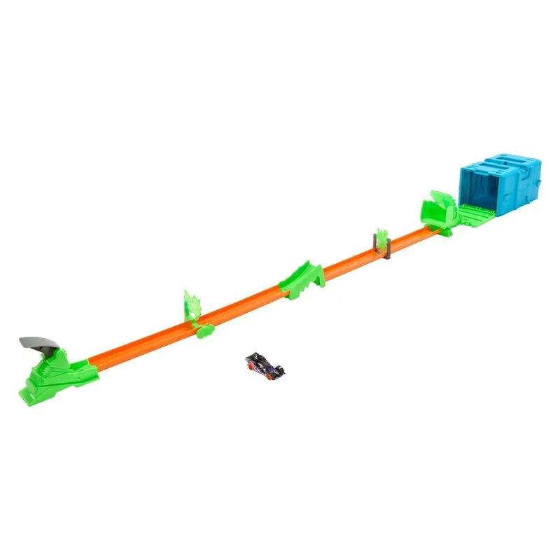 Pista para coches Hot Wheels salto tóxico con un vehículo HKX47 MATTEL - Imagen 3