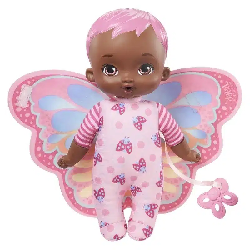 Bebé de juguete My Garden Baby envuelve y acurruca rosa HBH37 Mattel