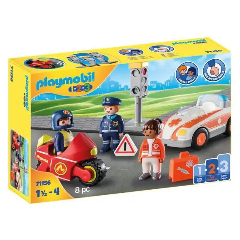 Playmobil 123 set héroes del día a día con figuras y coches 71156 - Imagen 2
