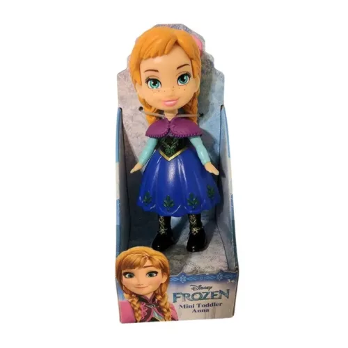 Mini muñeca Anna película Disney Frozen 2 vestido azul 212284-ANNACLASICO