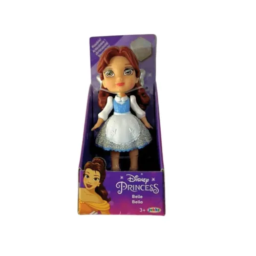 Mini muñeca Bella Disney Princess vestido clásico 8cm Bella y Bestia 227174 JAKKS