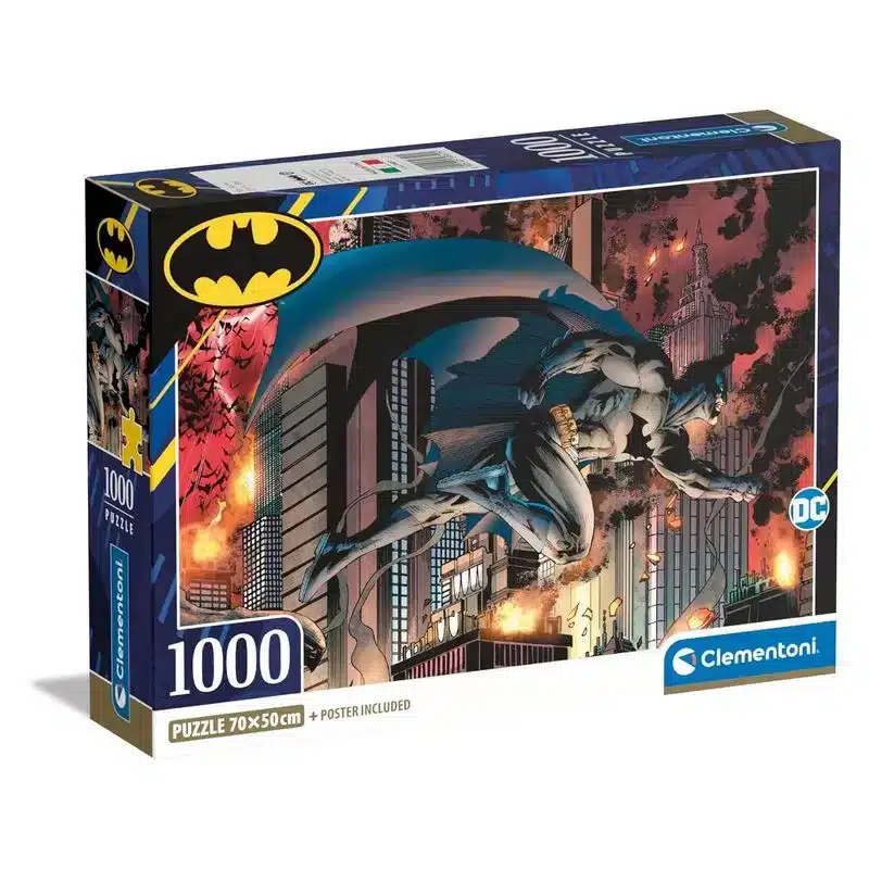 Puzzle Batman 1000 DC Comics piezas con poster 39852 CLEMENTONI