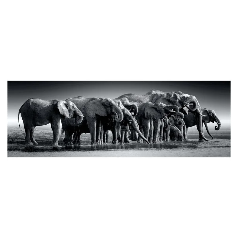 Puzzle panorama 1000 piezas Herd of Giants alta resolución 39836 CLEMENTONI - Imagen 2
