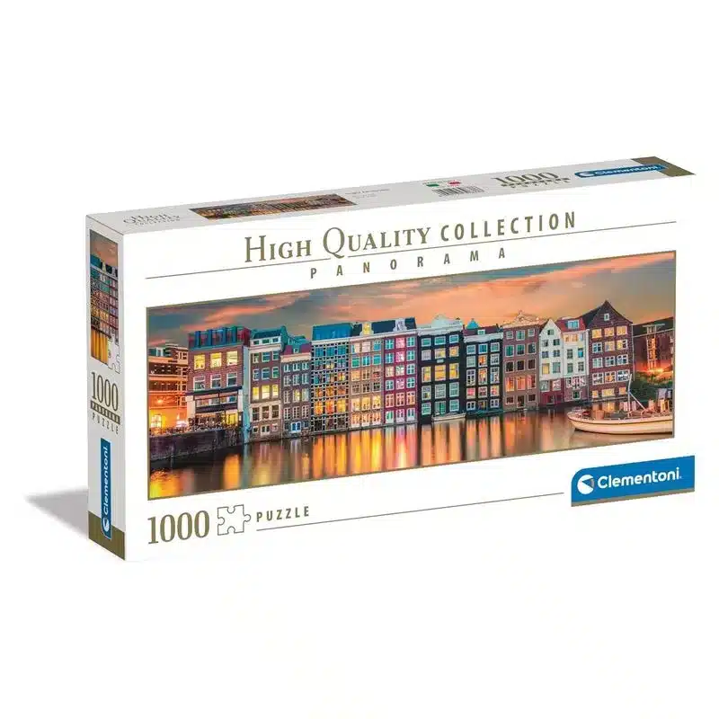 Puzzle Panorama 1000 piezas Bright Amsterdam alta resolución 39838 CLEMENTONI
