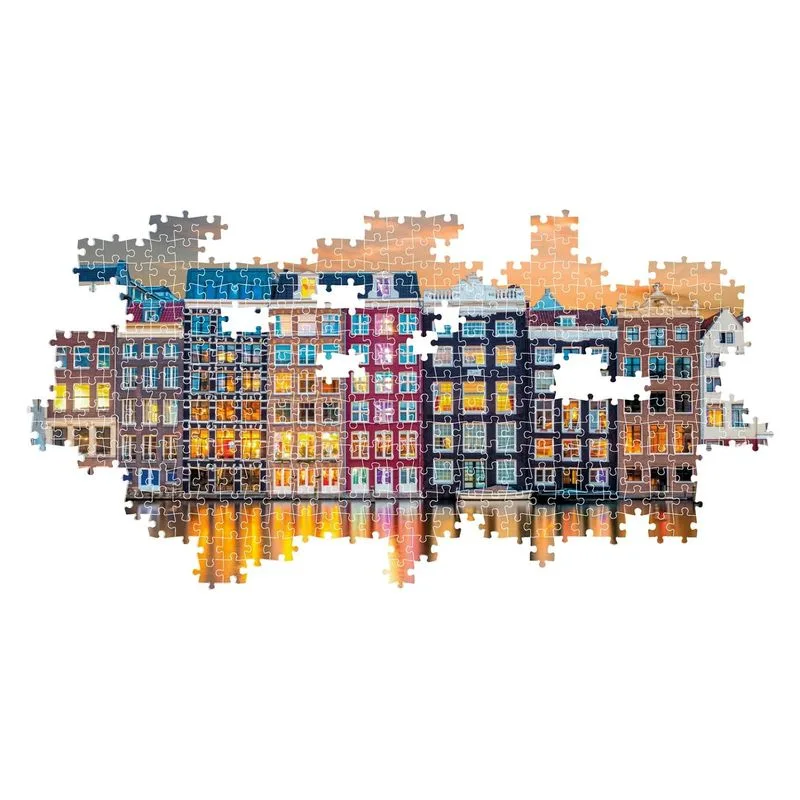 Puzzle Panorama 1000 piezas Bright Amsterdam alta resolución 39838 CLEMENTONI - Imagen 3