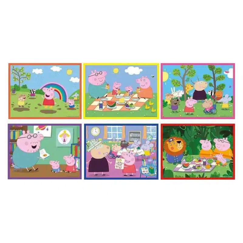Puzzle rompecabezas de Peppa Pig con 12 cubos 6 diseños 41195 CLEMENTONI - Imagen 2