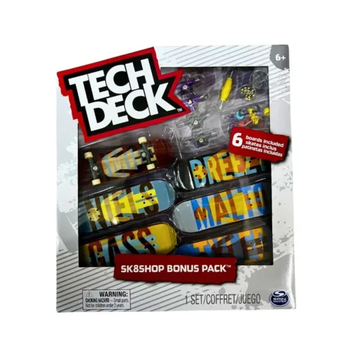 Pack de seis Finger Skate Tech Deck Siluetas con accesorios 6028845-SILUETA