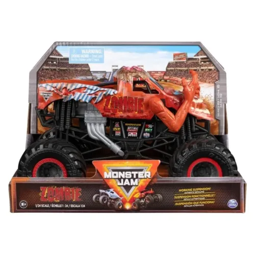 Monster Jam Red Zombie series 19 metal 1-24 con suspensión 66056371-ZOMBIE