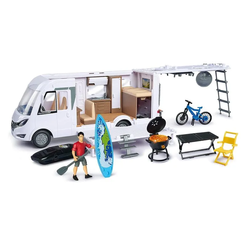 Caravana camper de Dickie Toys con accesorios y figura 203837021 SIMBA
