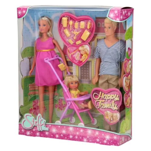 Muñeca Stefi Love familia feliz con figuras y accesorios 105733200 SIMBA