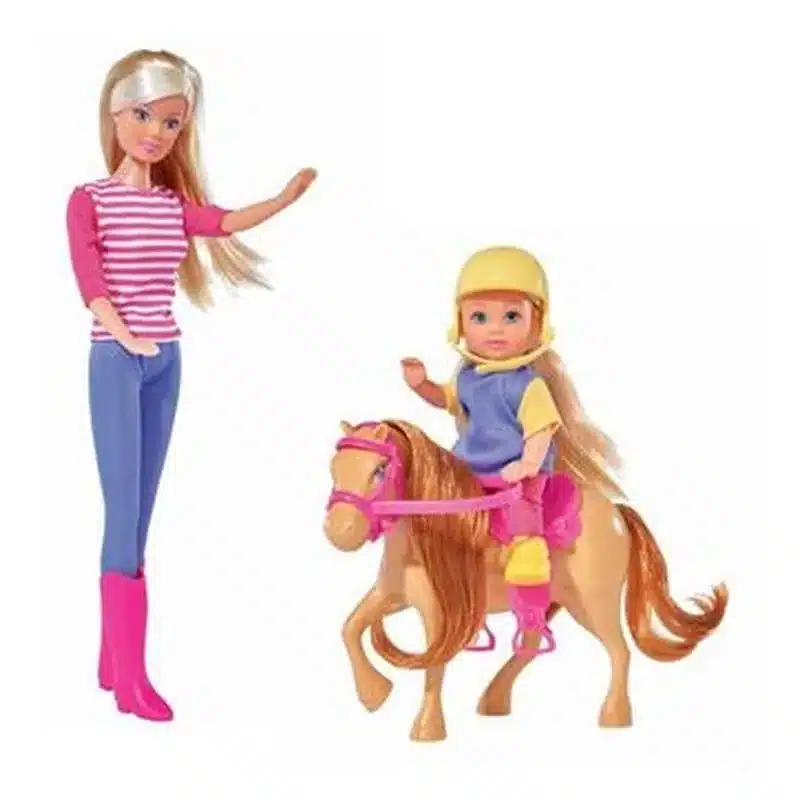 Muñeca Stefi profesora de equitación con Evi y poni 105738051 SIMBA