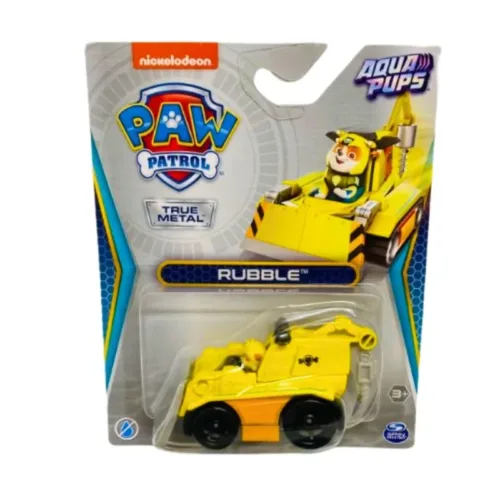 Mini vehículo Rubble Aqua metal Patrulla Canina 1:55 6065501 Spin Master