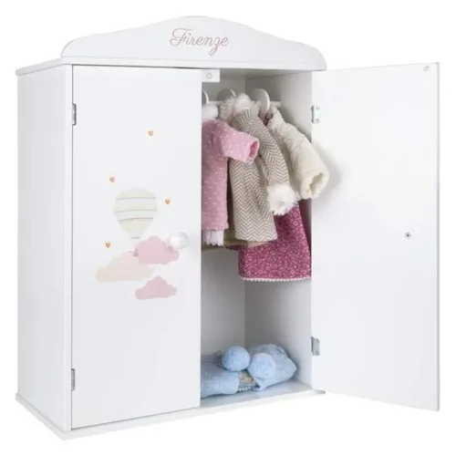 Armario Firenze de Madera Blanco para Muñecas Arias 21541