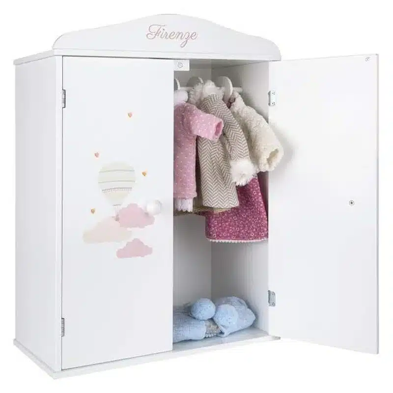 Armario Firenze de Madera Blanco para Muñecas Arias 21541
