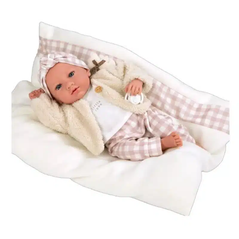 Muñeca Elegance Rosa a Cuadros con Cojín 40 cm Arias 60824