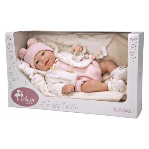 Muñeca Reborn Elba con Manta 45 cm Arias 98171
