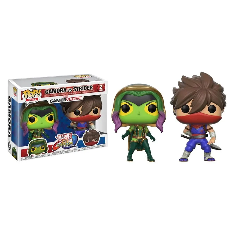 Pack de figuras Funko POP! Games Marvel vs Campcom Gamora y Strider
