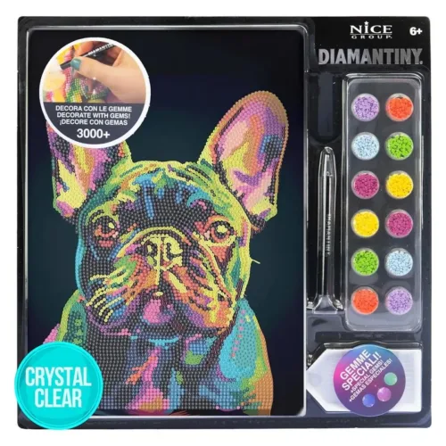 Diamantiny Bulldog para decorar por números con gemas 96023s96020s96600