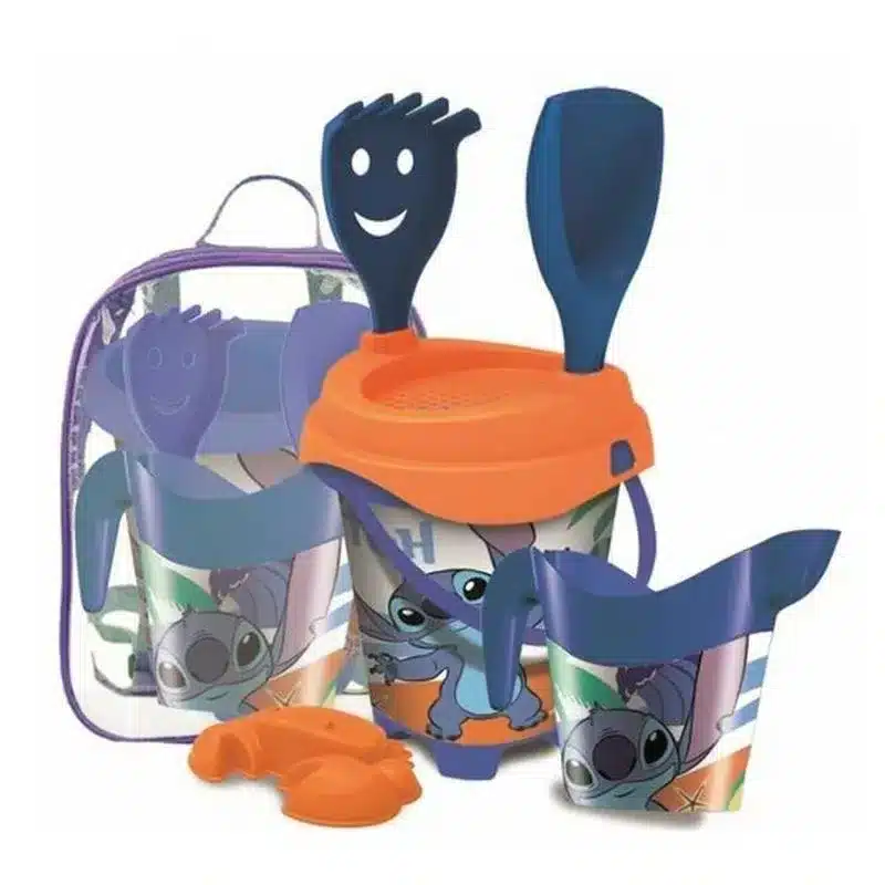 Cubo Mochila Stitch con regadera y accesorios 314073-00C012 UNICE