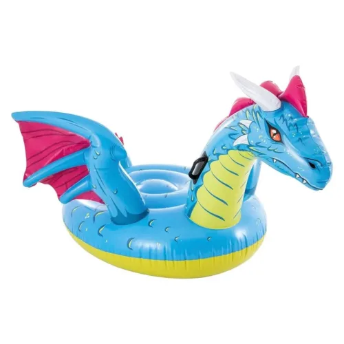 Colchoneta Dragón Hinchable Azul con 2 Asas Intex 57563