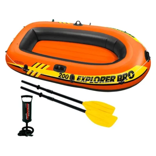 Barca Hinchable Explorer Pro 200 con Remos E Hinchador Intex 58357
