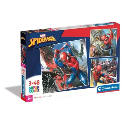 Puzzles Marvel Spiderman 3×48 Piezas Supercolor Clementoni 25316