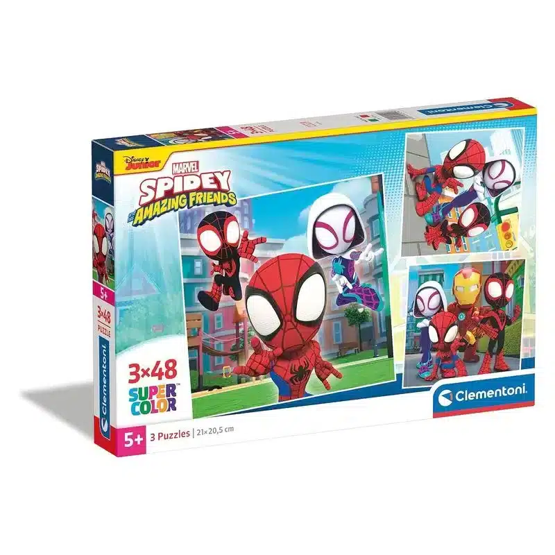 Puzzles Marvel Spidey y amigos 3x48 Piezas Supercolor Clementoni 25294