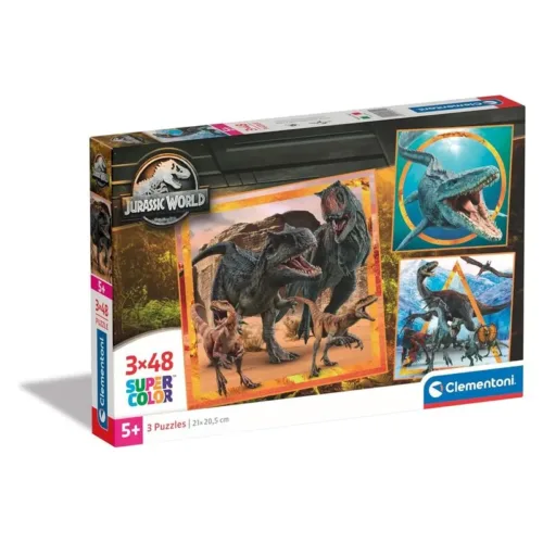 Puzzles Jurassic World 3×48 Piezas Supercolor Clementoni 25314