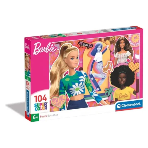 Puzzle Barbie 104 piezas Super Color edición skate 25753 CLEMENTONI