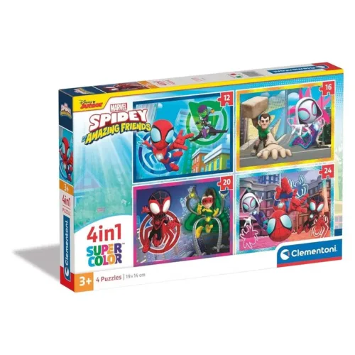 Puzzle Spidey and his amazing friends 4 en 1 progresivo 21528 CLEMENTONI