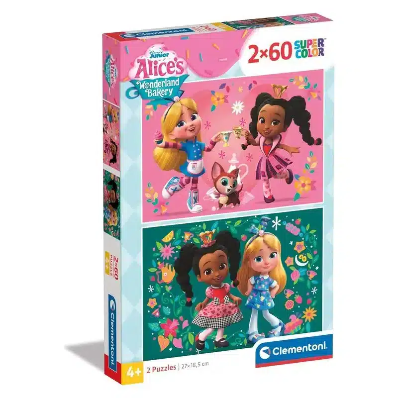 Puzzle Alice Baker 2x60 Super Color Disney Junior 24814 CLEMENTONI