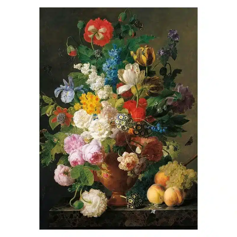 Puzzle 1000 piezas Van Dael Cuadro Jarrón con flores Louvre Clementoni 31415 - Imagen 2
