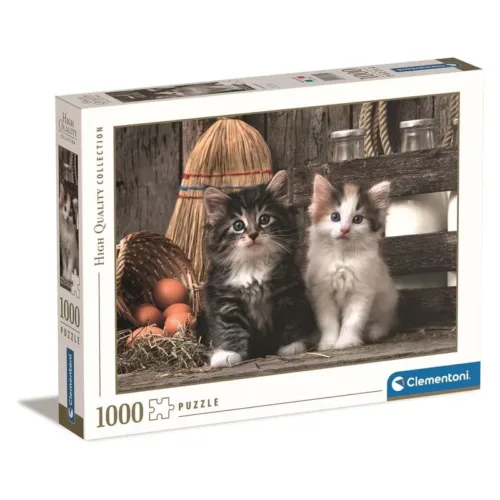 Puzzle 1000 piezas gatitos pequeños alta resolución Clementoni 39340