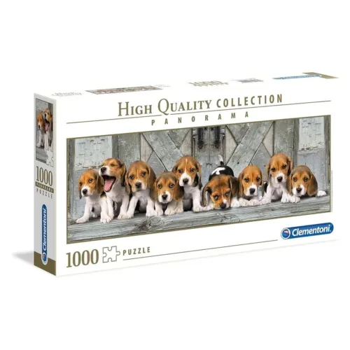 Puzzle 1000 piezas paisaje perritos Beagles alta resolución Clementoni 39435