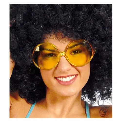 Gafas grandes amarillas para disfraz de hippie 16231 GUIRCA