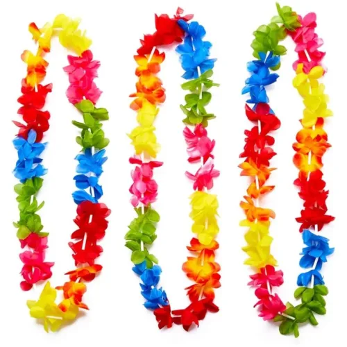 Collares Hawaianos flores multicolor modelos surtidos 17261 GUIRCA