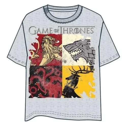 Camiseta Gris Juego de Tronos Cuatro Reinos Talla S 3571-S COMIC