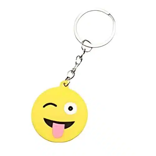 Llavero de 10cm con forma de emoji carita con guiño y lengua E10008 COMANSI