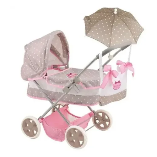 Cochecito de muñecas Bambolina bicolor BD1612 JUGUETOON